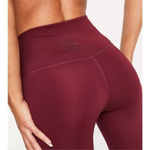 NIKE Yoga Dri-FIT lurex tape 7/8 high-waisted leggings in burgundy Size Small - Picture 2 of 6